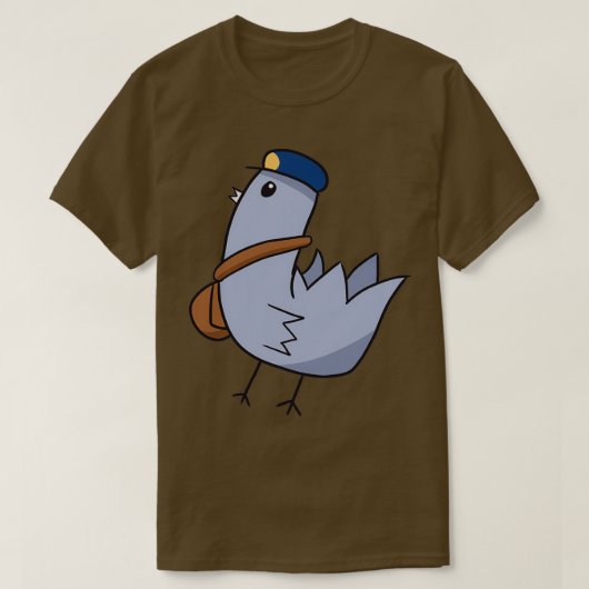 ポスト鳩1 Tシャツ (デザイン正面)