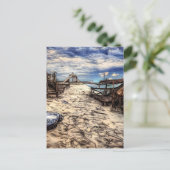 ポスト黙示録の空の放棄されたビーチ ポストカード (スタンド正面)