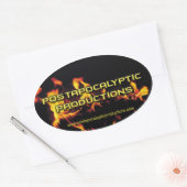 ポスト黙示録制作オーバルステッカー 楕円形シール (封筒)