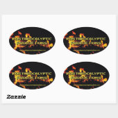 ポスト黙示録制作オーバルステッカー 楕円形シール (シート)