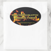 ポスト黙示録制作オーバルステッカー 楕円形シール (バッグ)