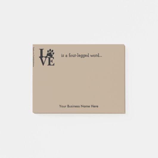 ポスト・イットのノートPawPrint "愛はあります。" ポストイット (正面)