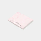 ポスト・イットのメモ帳-ピンクの大理石 ポストイット (アングル)