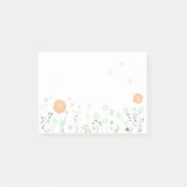 ポスト・イット・ノートとオレンジ色の菊 ポストイット (正面)