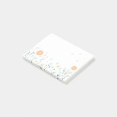 ポスト・イット・ノートとオレンジ色の菊 ポストイット (アングル)