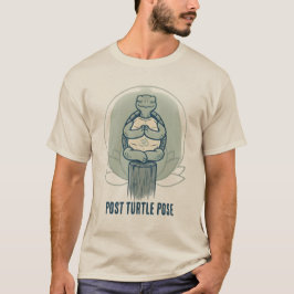 ポスト タートル ヨガ ユーモア Tシャツ