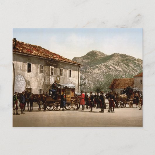 ポストCetinje Montenegroの到着 ポストカード (正面)
