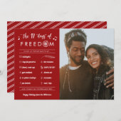 ポストCovid 12おもしろい日フリーダムフォトクリスマス シーズンカード (正面/裏面)