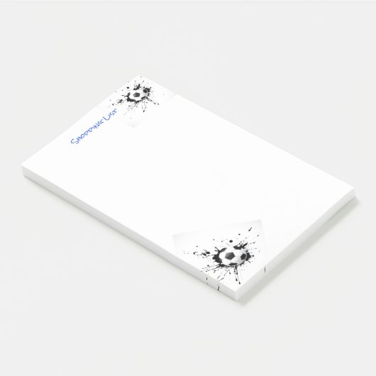 ポストItノートパッドショッピングリストサッカーボール ポストイット (アングル)