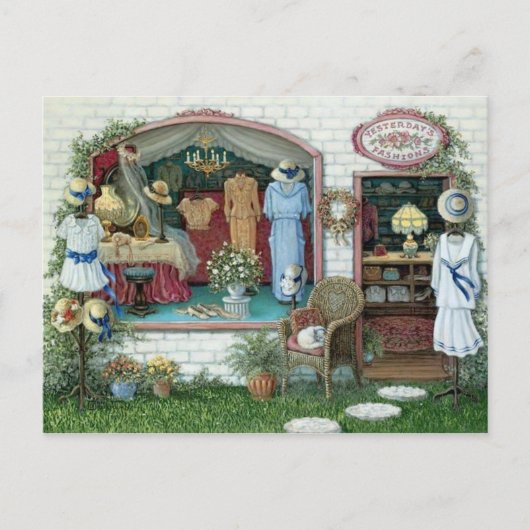 ポストtienda de ropaヴィンテージdibujada ポストカード (正面)