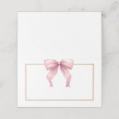 ポスピンクコケットボウフードラベルまたは プレイスカード (外部開封)