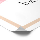 ポスピンクコケットボウベビーシャワーウェルカム ポスター (角)