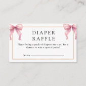 ポスピンクコケットボウベビーシャワー エンクロージャーカード (正面)