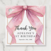 ポスピンクコケットボウ誕生日 フェイバータグ (正面)