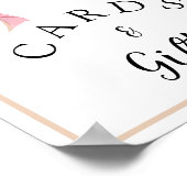 ポスピンクコケット弓カードとギフトサイン ポスター (角)