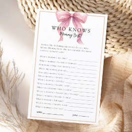 ポスピンクコケット弓ベビーシャワーゲーム