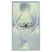 ポスピンタックサテン見た青い銀 スモールペーパーバッグ (裏面)