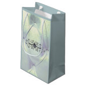 ポスピンタックサテン見た青い銀 スモールペーパーバッグ (裏面アングル)