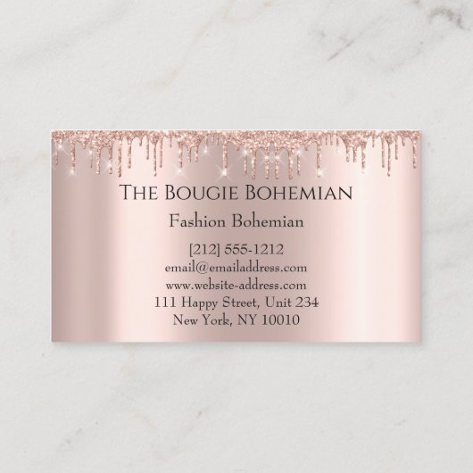 ポスブギーグリティルボヘミアンバラピンク 名刺 (裏面)