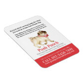 ポスプックかわいいパグ犬歩くサービス事業 マグネット (右側)