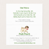 ポスプックかわいいパグ犬歩くサービス事業 名刺 (内部フラット)