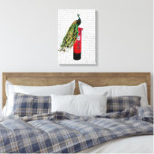 ポスボックス上の孔雀 キャンバスプリント (インサイチュ (寝室))