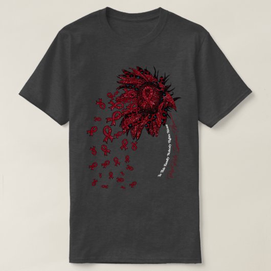ポスポポリオ症候群認識度ヒマワリ Tシャツ (デザイン正面)