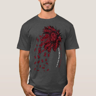 ポスポポリオ症候群認識度ヒマワリ Tシャツ