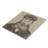 ポスマン・ジョセフ・ローリン（セピア・スケッチ） (by van ゴッホ) タイル (側面)