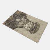 ポスマン・ジョセフ・ローリン（セピア・スケッチ） (by van ゴッホ) ドアマット (アングル)