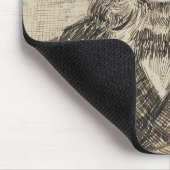 ポスマン・ジョセフ・ローリン（セピア・スケッチ） (by van ゴッホ) マウスパッド (コーナー)