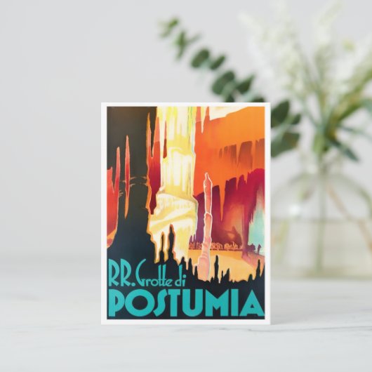 ポスミアケーブスイタリアヴィンテージ旅行 ポストカード (スタンド正面)