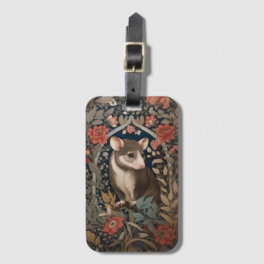 ポスムエレガントウィリアムモリスインスパイアフローラ ラゲッジタグ (正面縦)