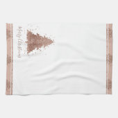 ポスメリークリスマス |グラムバラ金ゴールド赤面ツリー キッチンタオル (横)