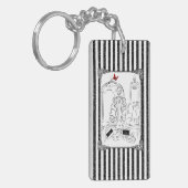 ポスワードロベルストライプのーム キーホルダー (正面左)