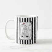 ポスワードロベルストライプのーム コーヒーマグカップ (左)