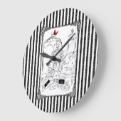 ポスワードロベルストライプのーム ラージ壁時計 (傾斜)