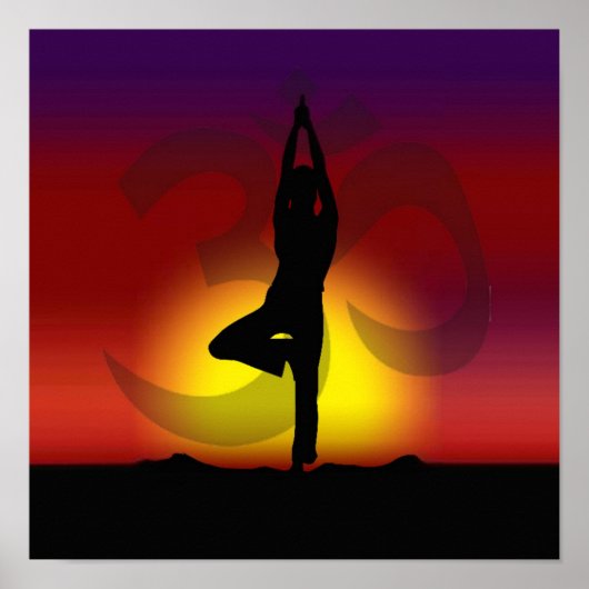 ポス保ターに落ち着いてヨガ ポスター (正面)