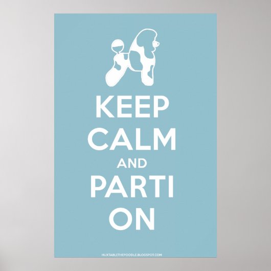 ポス保ターにCalmとParti (Baby Blue) ポスター (正面)