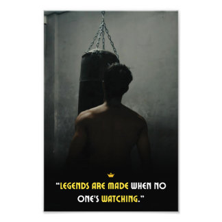 ポス感動的ター(起業家、アスリート) フォトプリント           