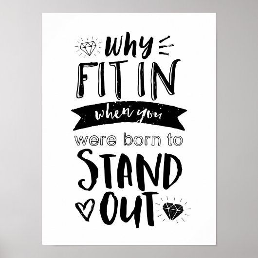 ポス生まれターをカッコいい出すやる気を起こさせる ポスター (正面)