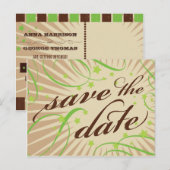 ポス素朴ター： Apple Green日付を保存 案内ポストカード (正面/裏面)