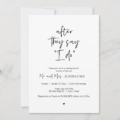 ポス結婚トのブランチ、彼らが私に言った後 招待状 (正面)