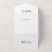 ポス結婚トのミニマリスト解放写真 オールインワン招待状 (外側)