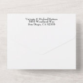 ポス結婚トのミニマリスト解放写真 オールインワン招待状 (裏面)