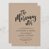 ポス結婚トズ·ブルンチ、翌朝、クラフト 招待状 (正面/裏面)