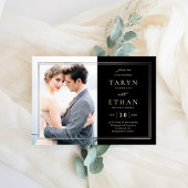 ポス縁どフォト結婚式招待状PBD サンキューカード