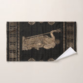 ポセイドンとギリシャの蛇行オーナメント バスタオルセット (ハンドタオル)