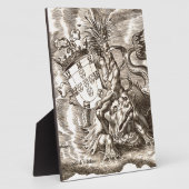 ポセイドンとシールド フォトプラーク (側面)