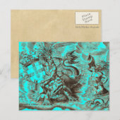 ポセイドンとドルフィンワールドマップ ポストカード (正面/裏面)